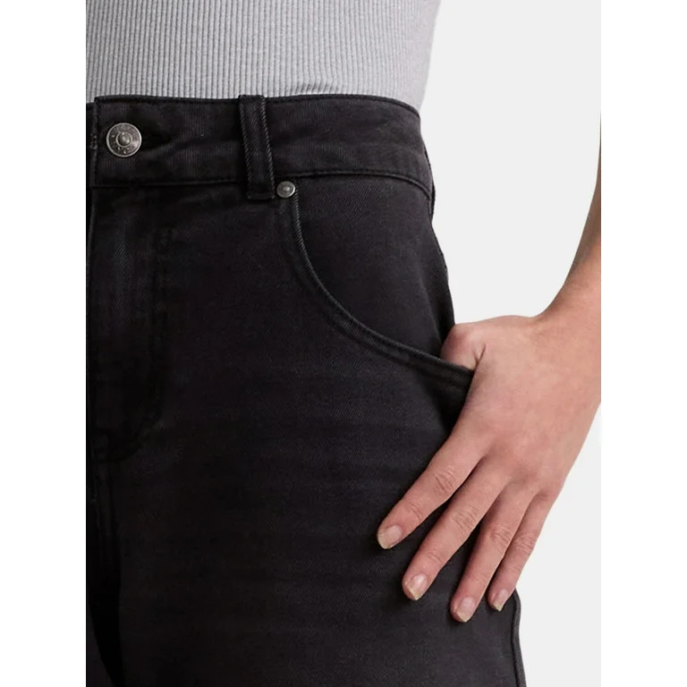 Madden NYC Women’s Barrel Jeans with Drawstring Hem, 28" Inseam, Sizes 0-18 | Walmart (US)