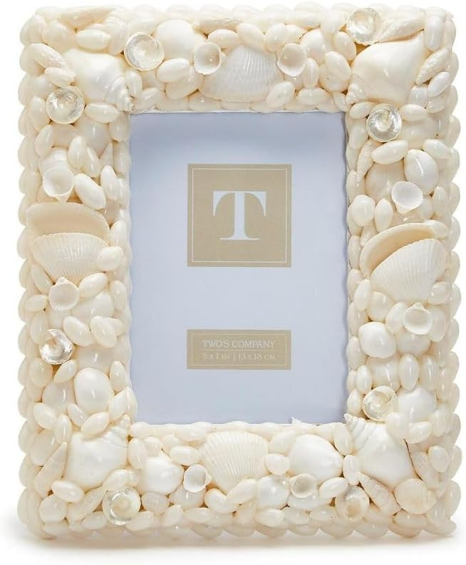Two's Company Coquillage 5x7 Shell Photo Frame (stands vertically) - Natural Shell | Amazon (US)