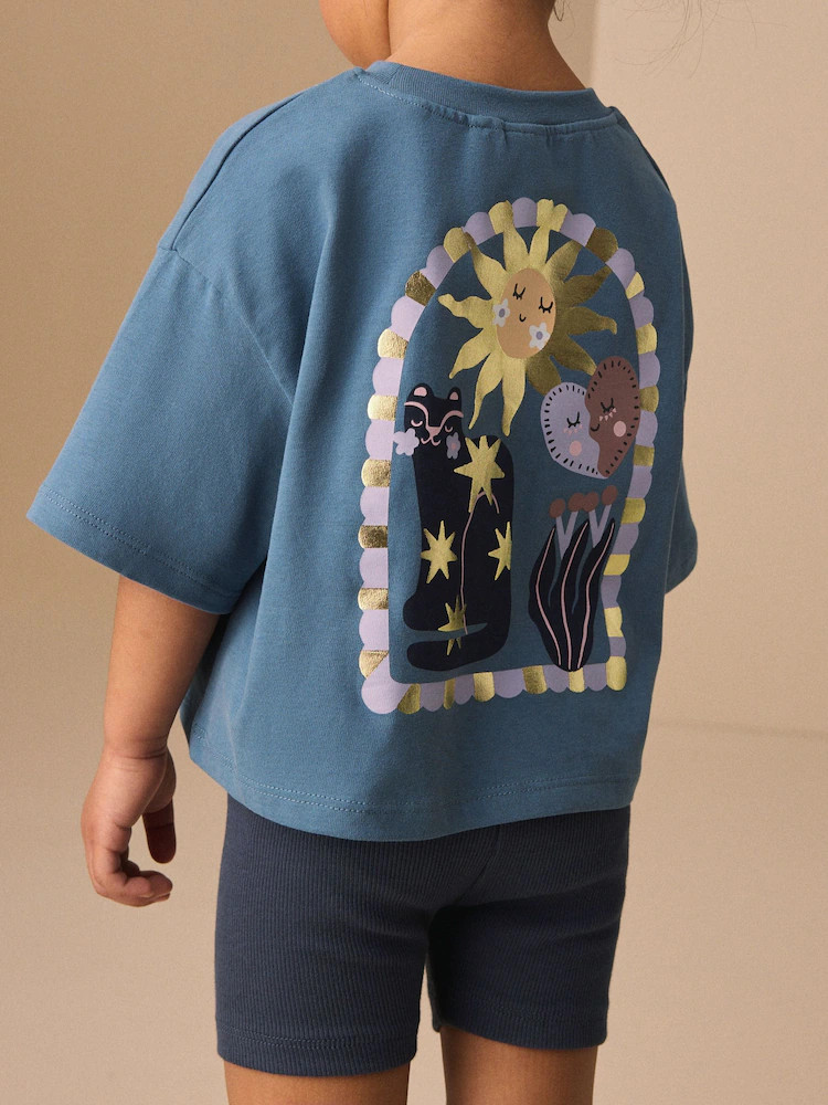 Buy Blue Short Sleeve T-Shirt and Shorts Set (3mths-7yrs) from Next USA | Next US