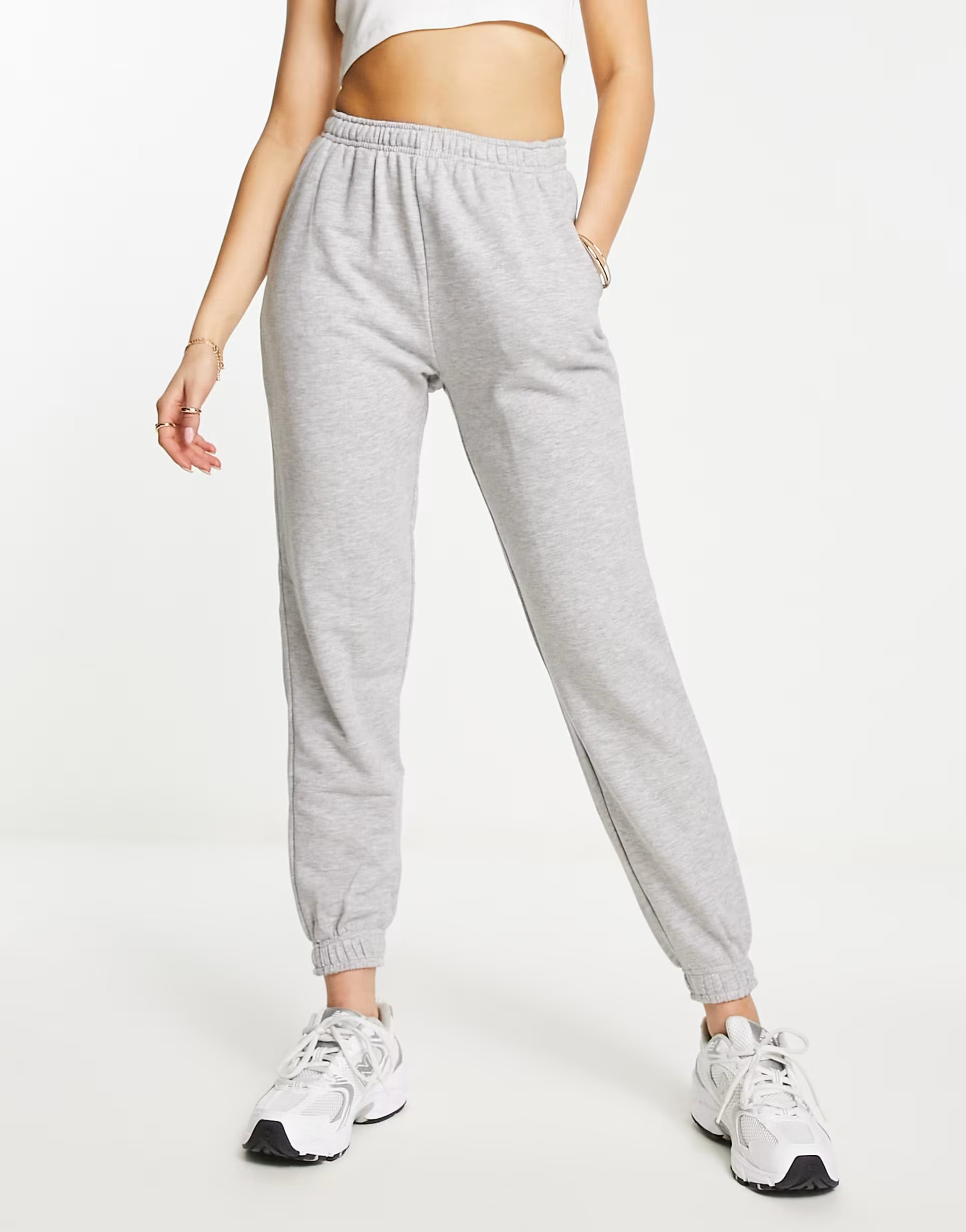 Pull&Bear sweatpants in gray heather | ASOS (Global)