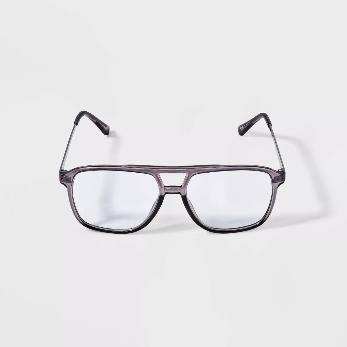 Women's Plastic Aviator Sunglasses - Wild Fable™ Gray: Blue Light Filtering, UV Protection, Rec... | Target