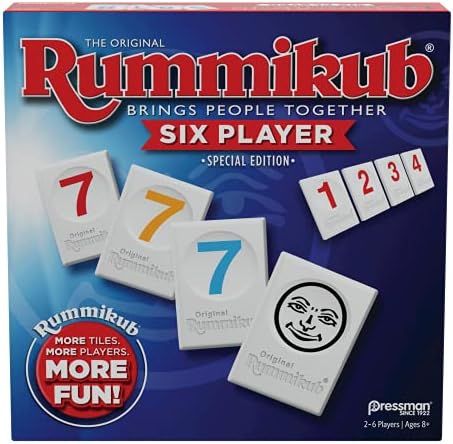 Rummikub Six Player Edition - The Classic Rummy Tile Game - More Tiles and More Players for More ... | Amazon (US)