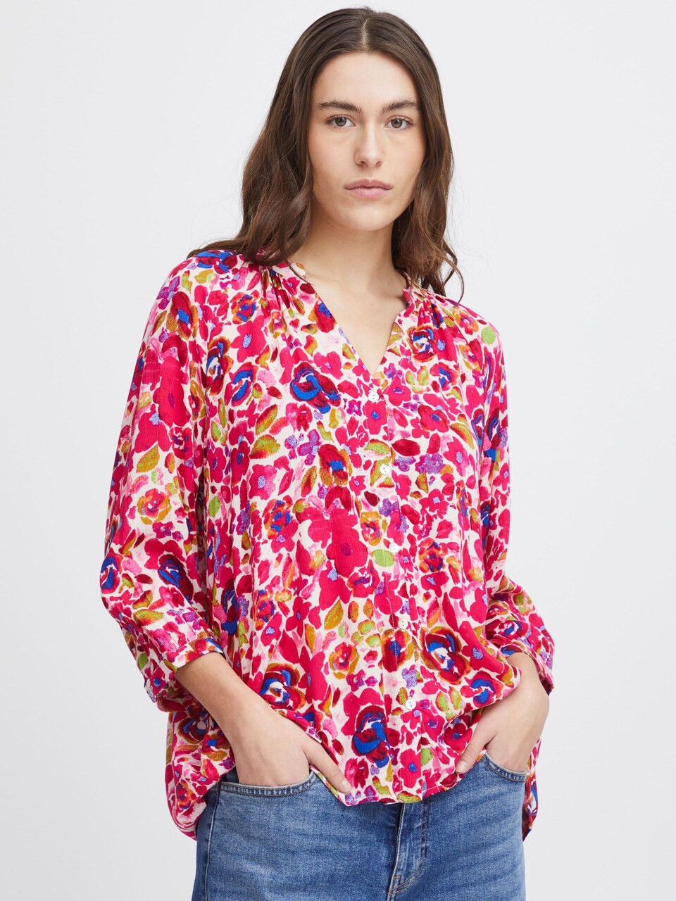 ICHI Blouse 'Marrakech' in Roze | ABOUT YOU NL