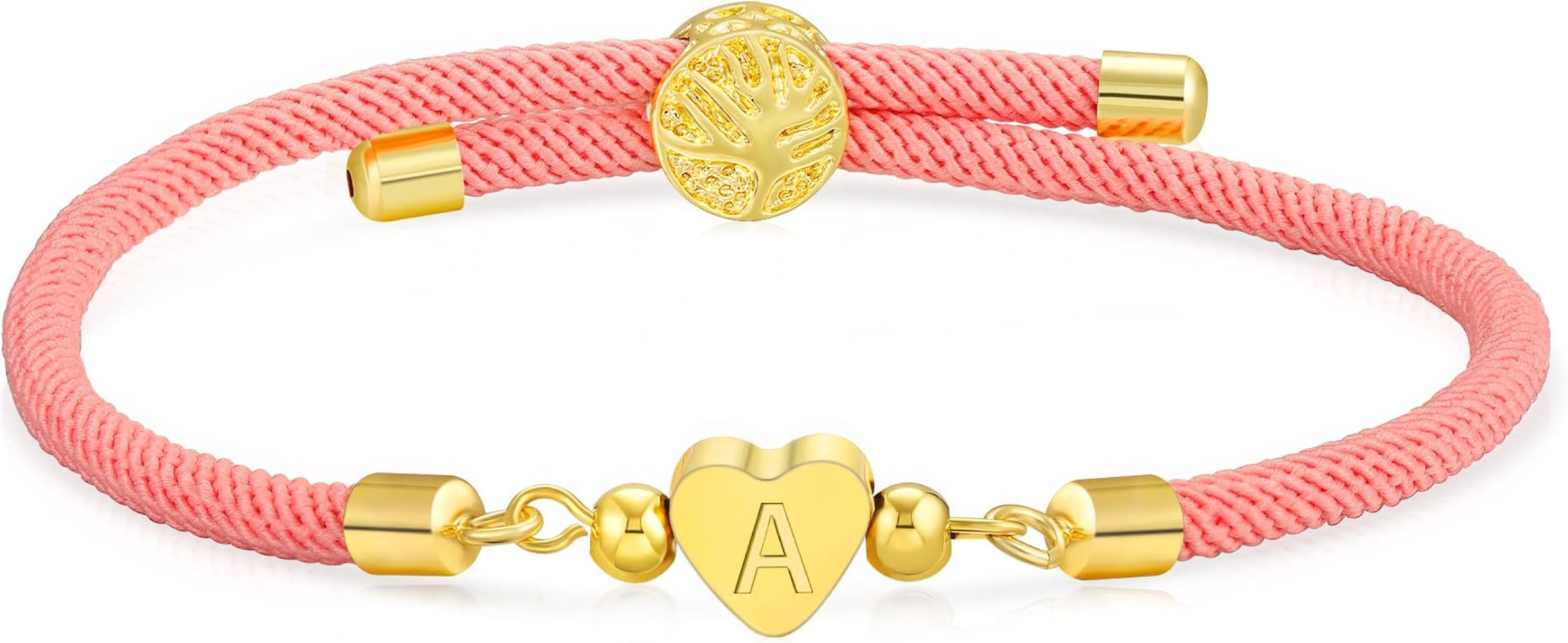 WEDDINEN Initial Bracelets A to Z Dainty Titanium Heart Love Letter Bracelets for Girls,Charm Han... | Amazon (US)