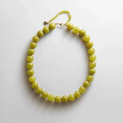 Jane Beaded Necklace - Olive | BaubleBar