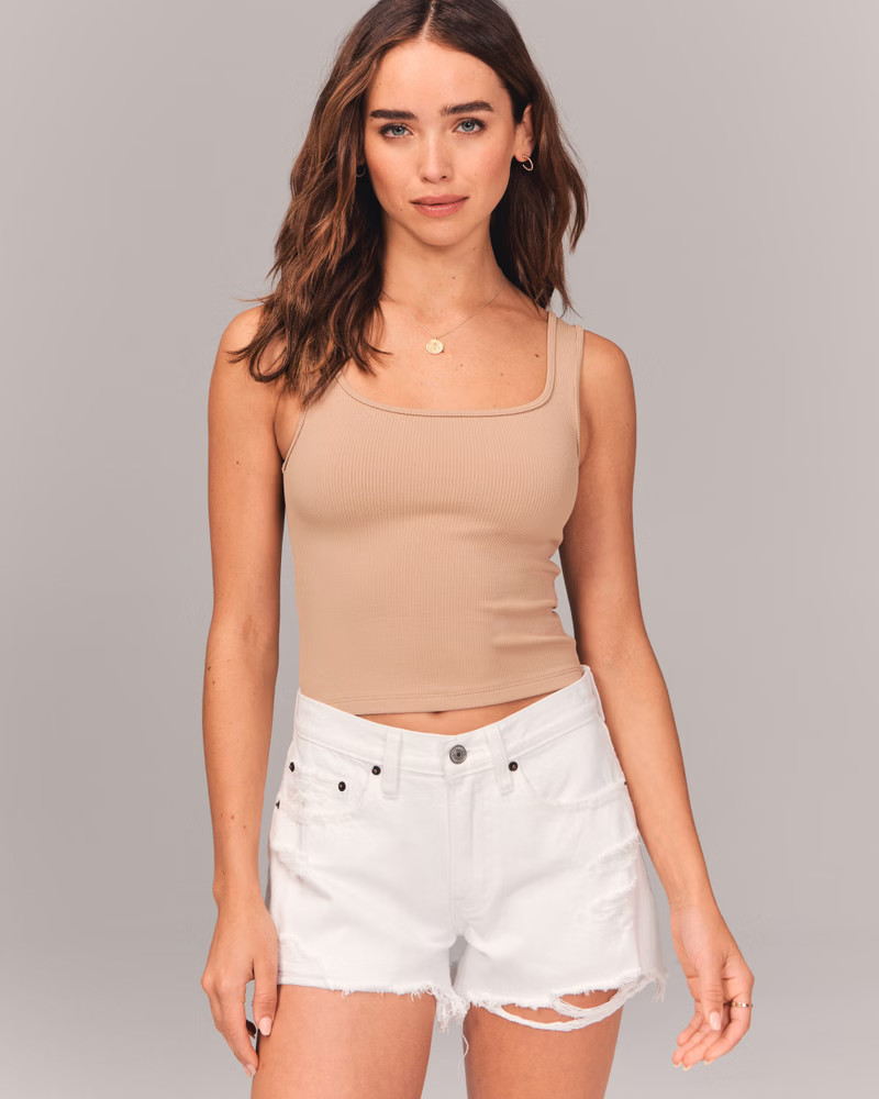Mid Rise Boyfriend Shorts | Abercrombie & Fitch (US)