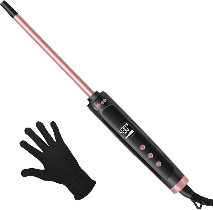 Ufree 3/8 Inch Small Curling Iron, 9 Temperature Setting Curling Wand for Long & Short Hair, Cera... | Amazon (US)