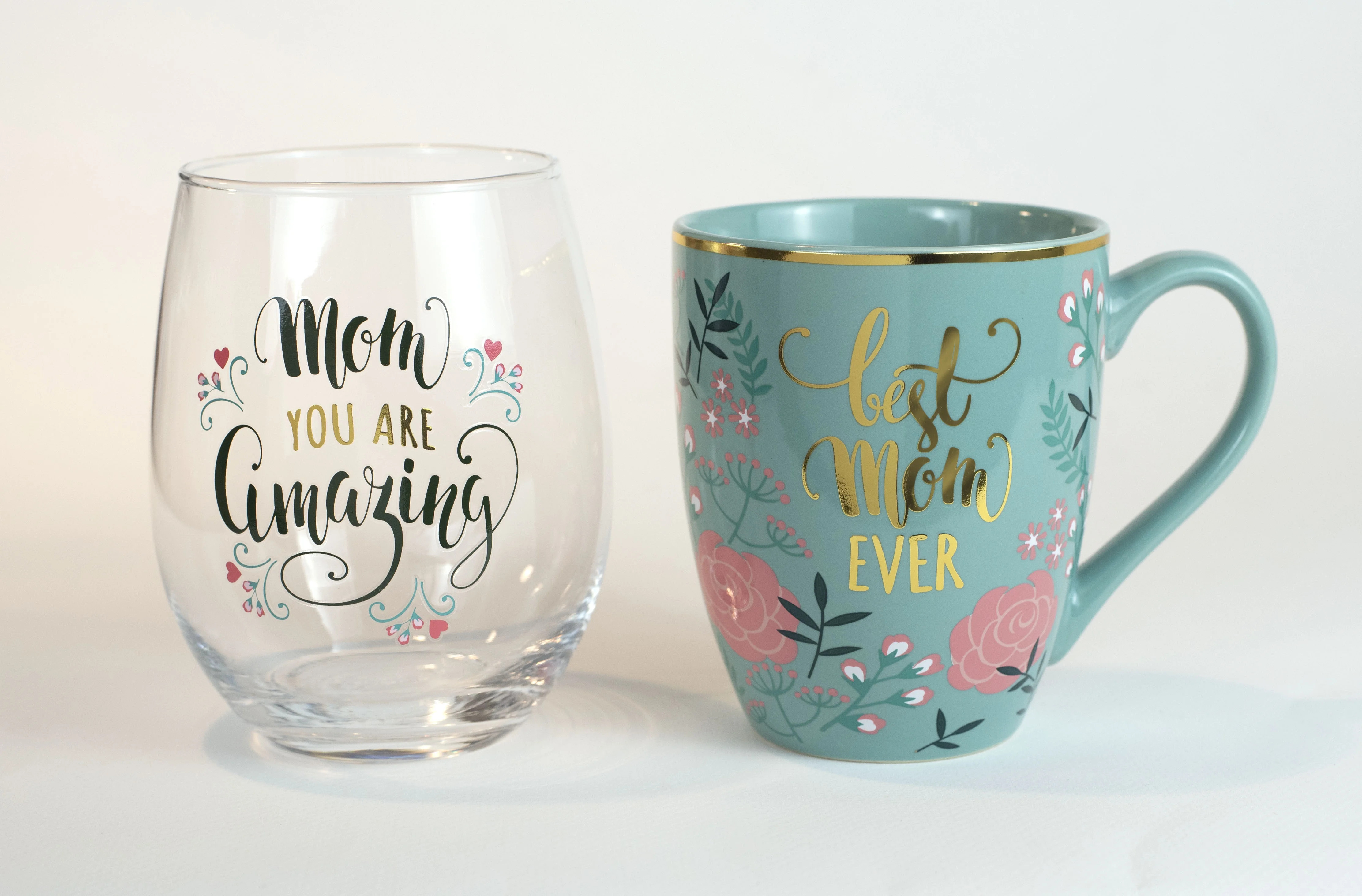 Mother's Day Wine Glass & Ceramic Mug Gift Set-Way To Celebrate | Walmart (US)