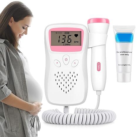 Pocket Baby Heartbeat Monitor Pregnancy,Portable Doppler Fetal Heart Rate Monitor for Home Use | Amazon (US)