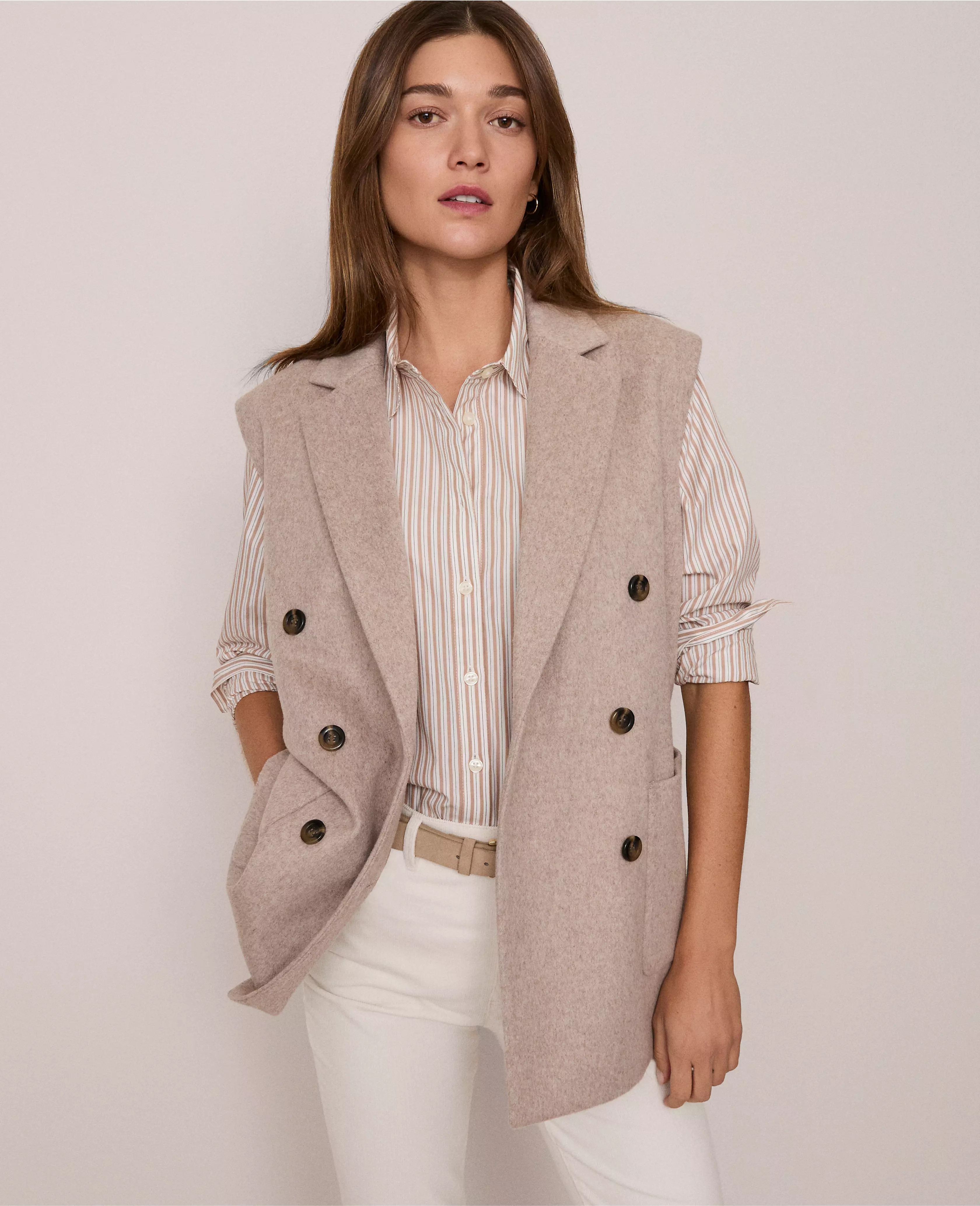 Weekend Collection Double Breasted Vest | Ann Taylor