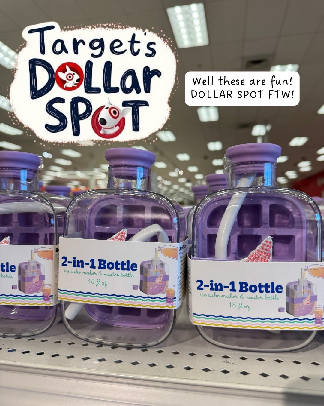 Dollar spot ice cube water bottles!

#LTKKids #LTKTravel #LTKSwim