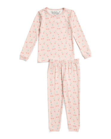 Infant And Toddler Girls 2pc Long Sleeve Top And Pants Pajama Set | TJ Maxx