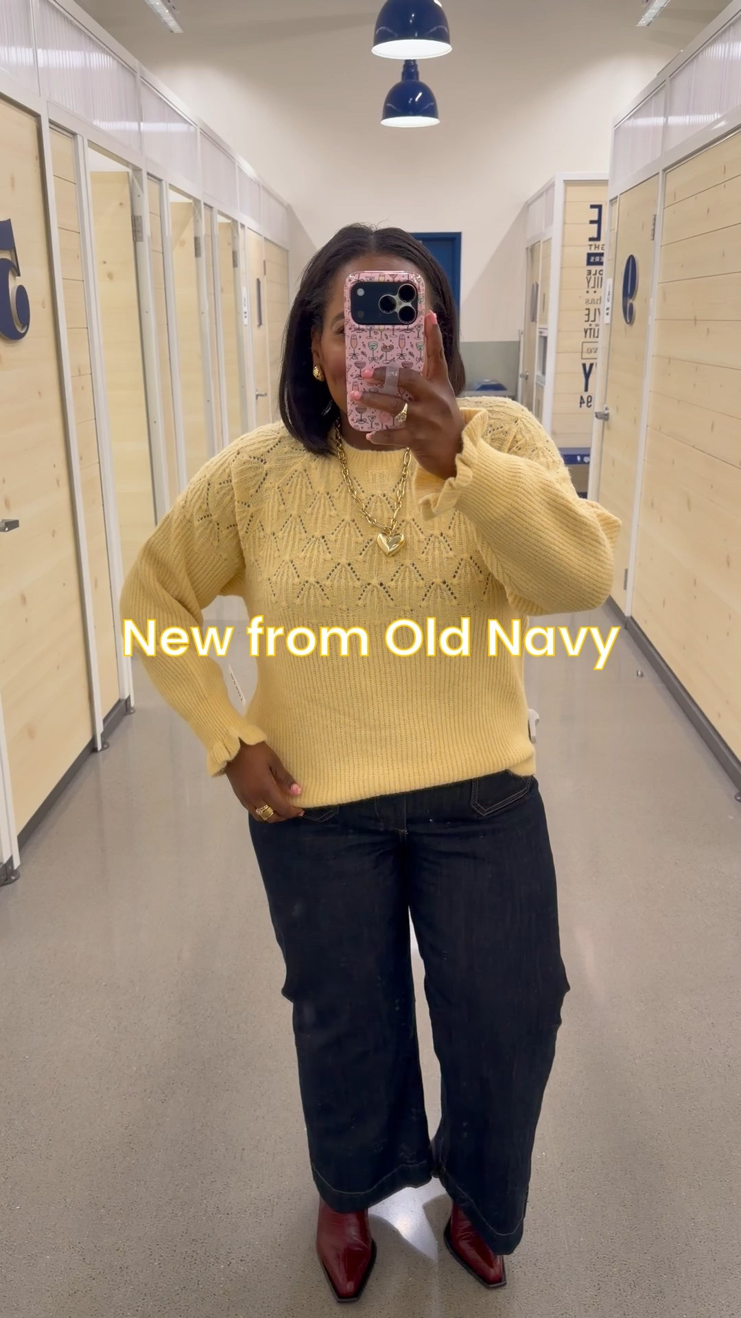 Love this yellow sweater from Old Navy. Love the little ruffle details too. Wearing the size large, has a relaxed fit. 💛💛💛💛

#LTKMidsize #LTKPlusSize #LTKFindsUnder50