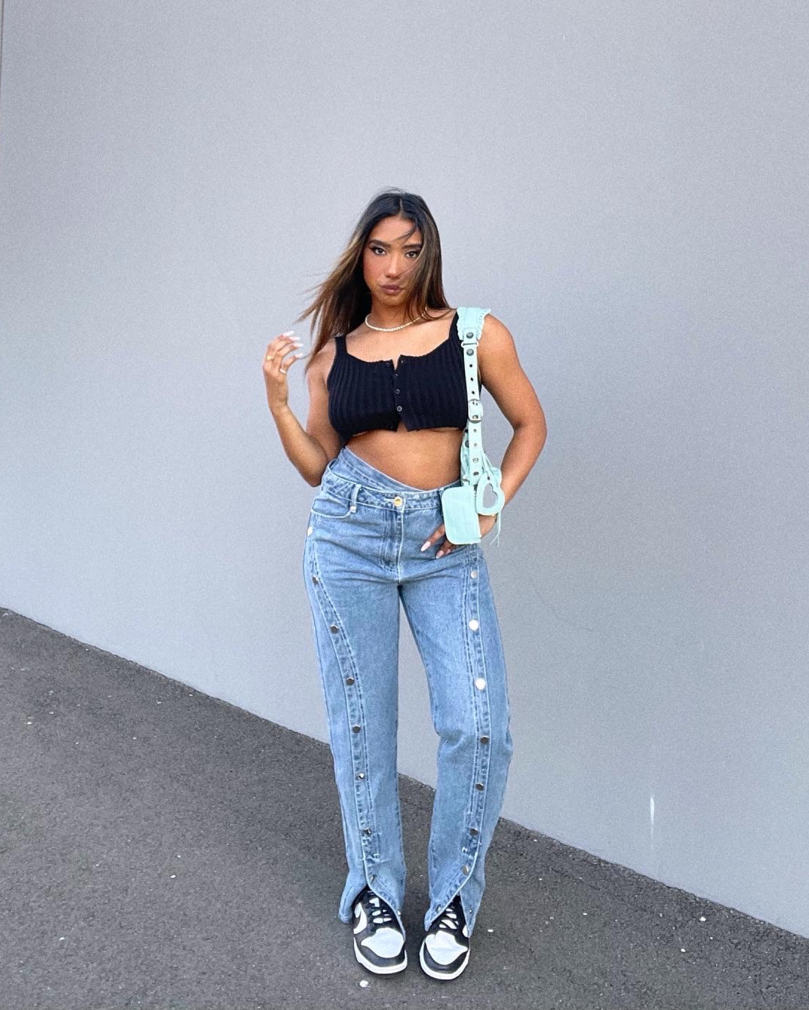 Studded Detailed Denim Pants