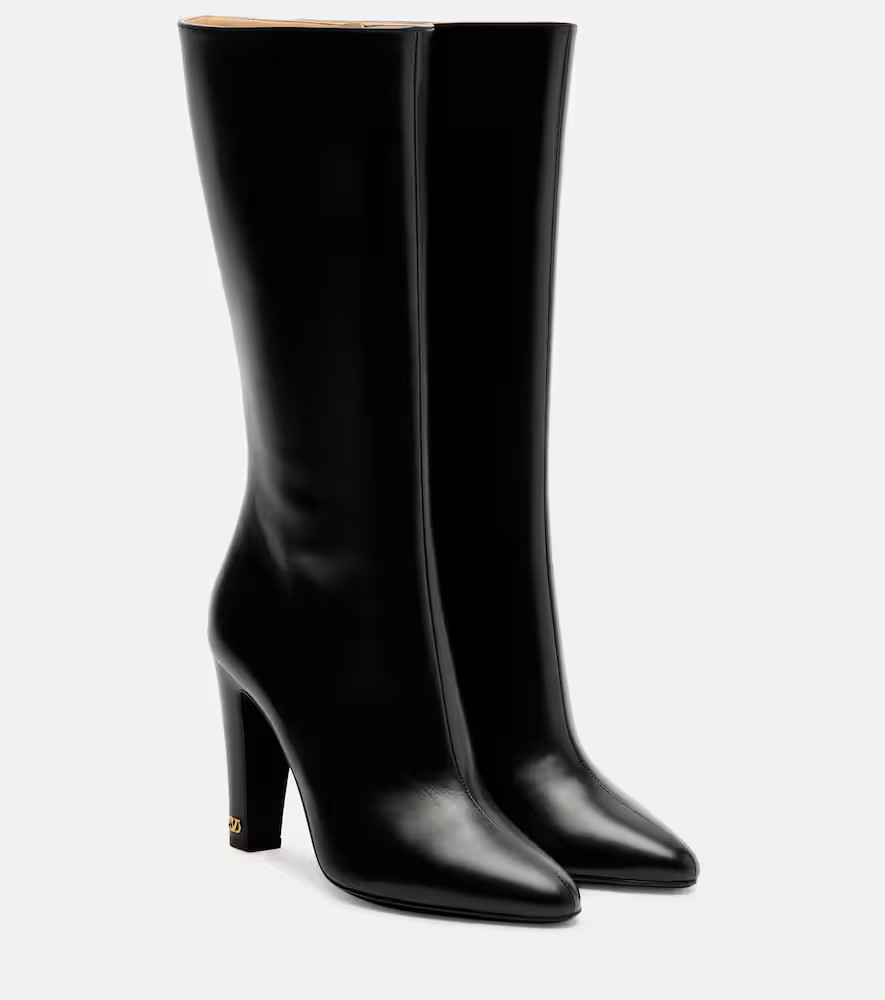 Valentino Garavani Hotty 100 leather knee-high boots | Mytheresa (US/CA)