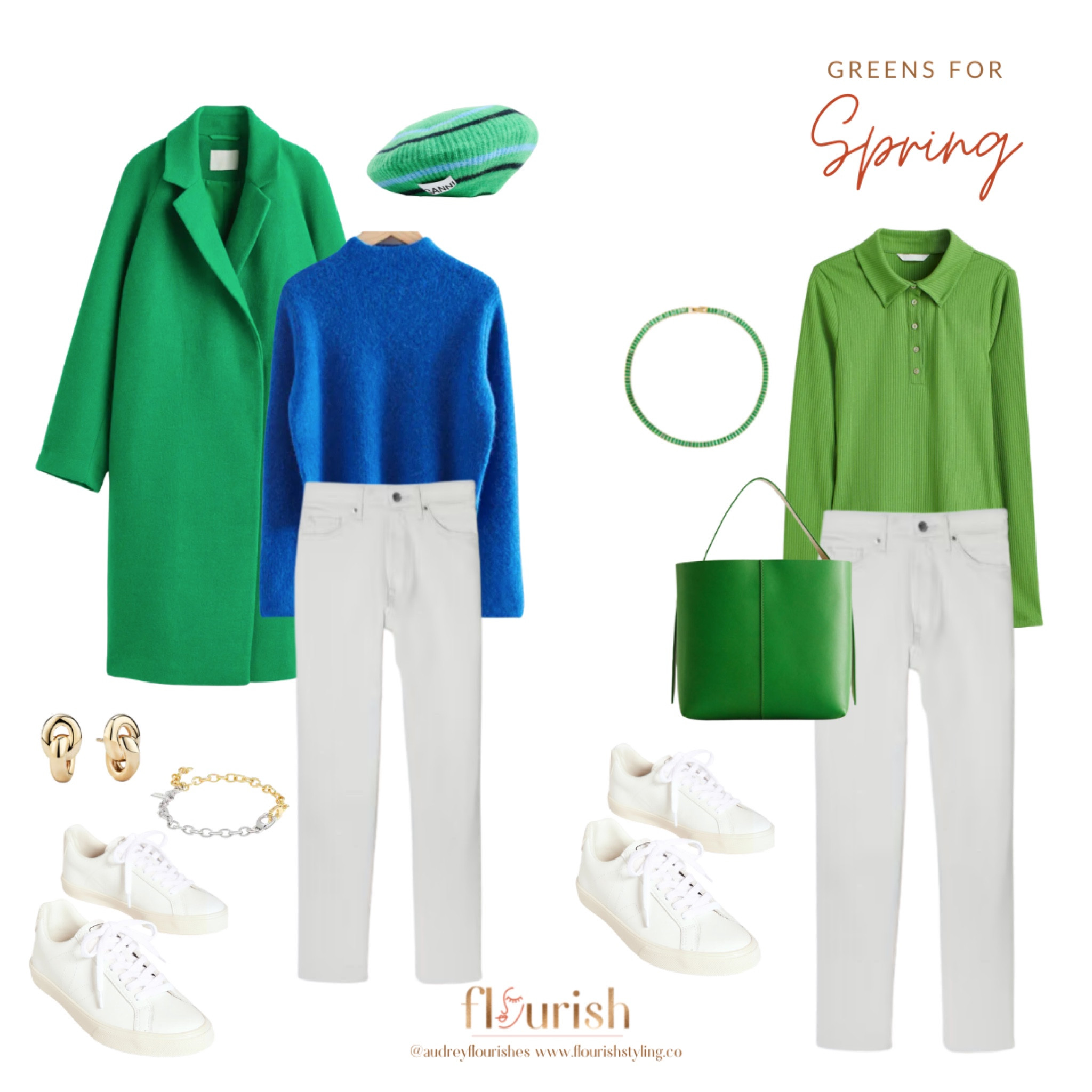 This fall and winter we are seeing the color green at a variety of retailers. For many of us, green can be intimidating to incorporate into our wardrobe. For starters, there is a wide range of shades, making it difficult to select the correct green garment. Autumns and Springs have many shades of greens to choose from, while Summers and Winters have a smaller, but very beautiful range of greens. Summer greens include soft, muted sage and mint greens, while Winter greens range from bright, neon greens to deep and rich evergreens. Unsure what greens are best for your season and how can incorporate them into your wardrobe? Shop our finds to eliminate the guesswork!




#LTKstyletip #LTKSeasonal