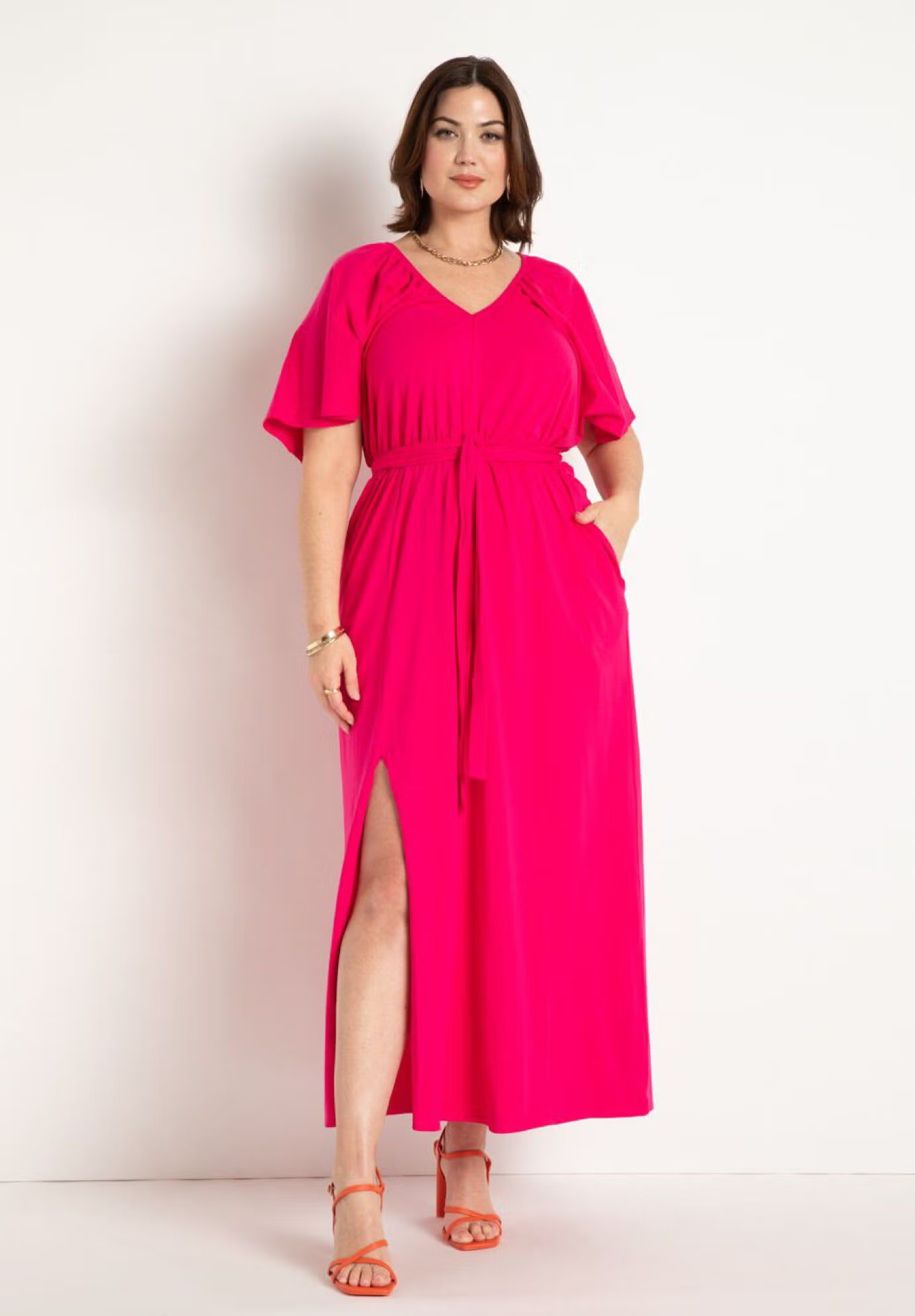 Knit Maxi Dress With Slit | Eloquii