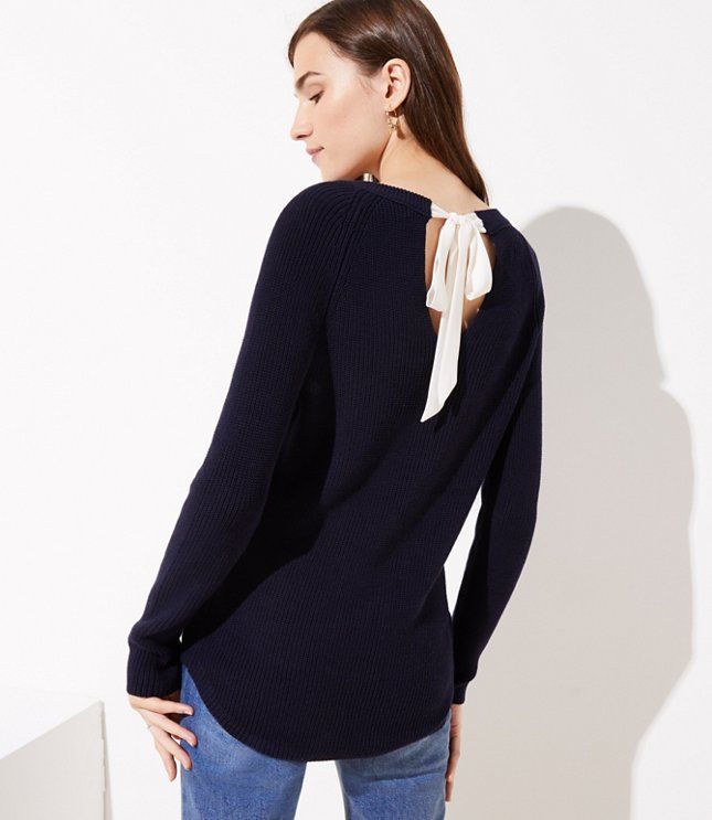 Bow Back Sweater | LOFT | LOFT