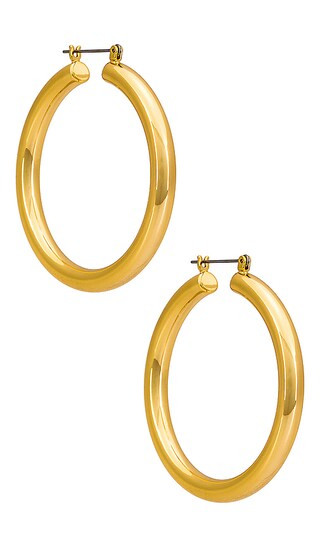 Amalfi Tube Hoops in Gold | Revolve Clothing (Global)