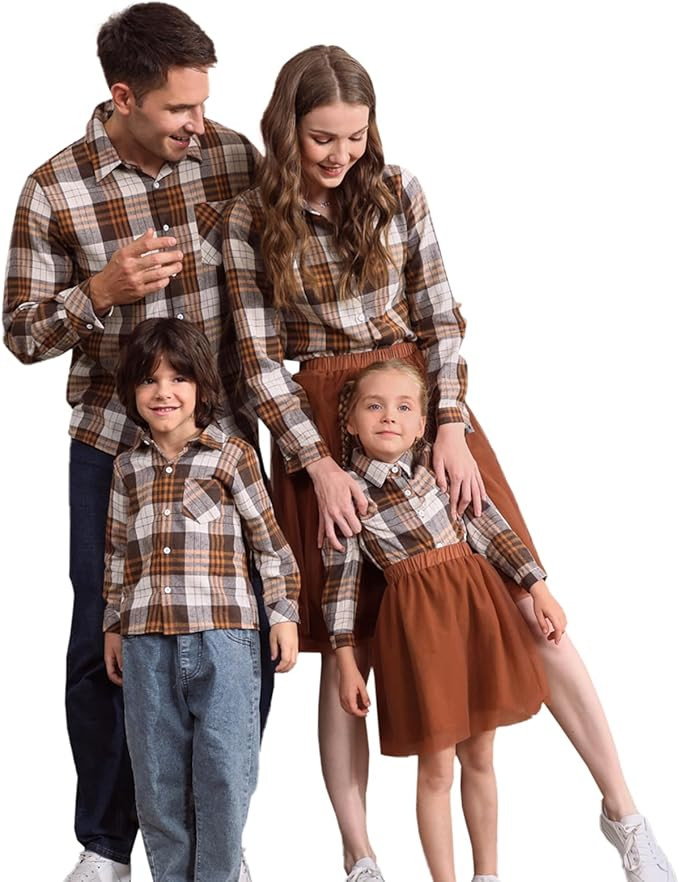 PATPAT Family Matching Outfits Mommy and Me Dresses Matching Set Long Sleeve Tulle Mesh Dress Buf... | Amazon (US)