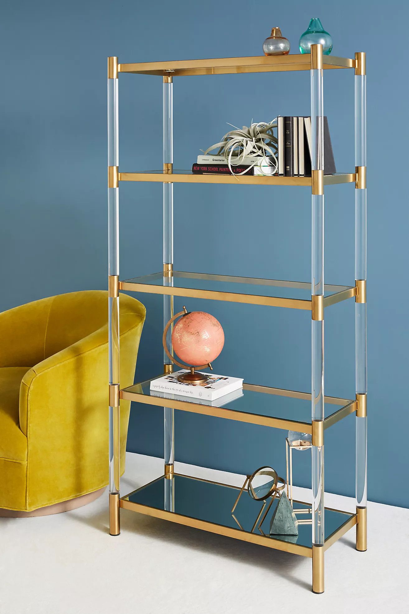 Oscarine Lucite Mirrored Bookshelf | Anthropologie (US)