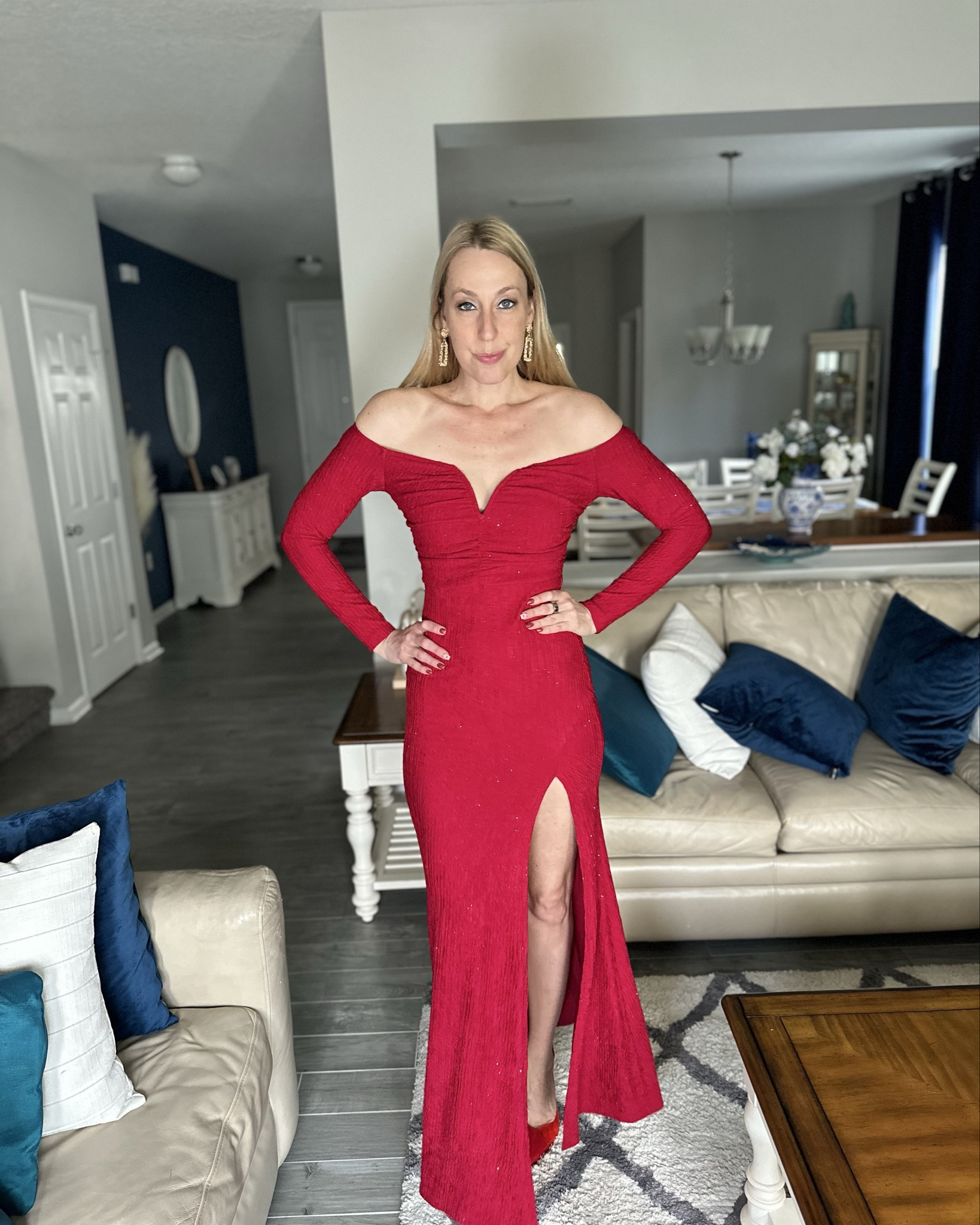 Off the shoulder valentine day dress
❤️ a beautiful gown that flatters every figure 
❤️ great for date night and fancy weddings
❤️ I am wearing size small, fits true to size, I am 5’10”

#LTKFindsUnder50 #LTKFindsUnder100 #LTKTall