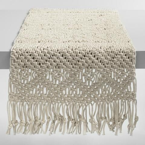 Natural Macrame Table Runner | World Market