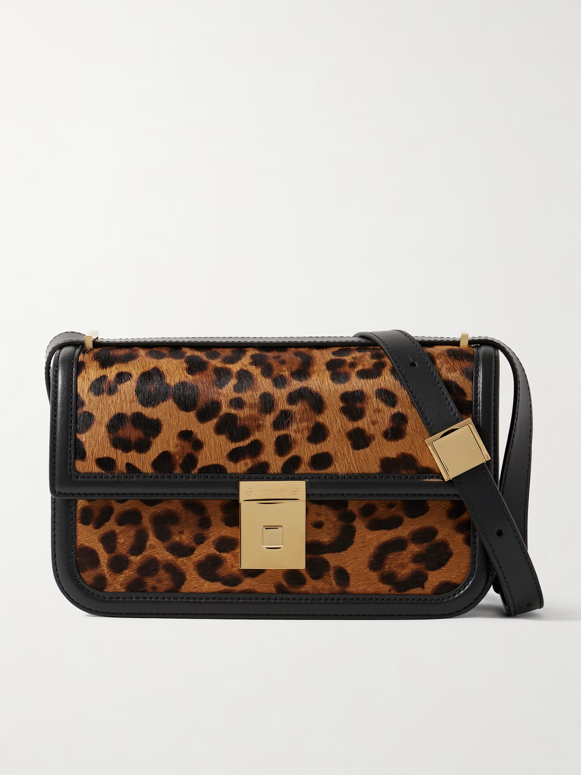 Paris leopard-print calf hair and leather shoulder bag | NET-A-PORTER (US)