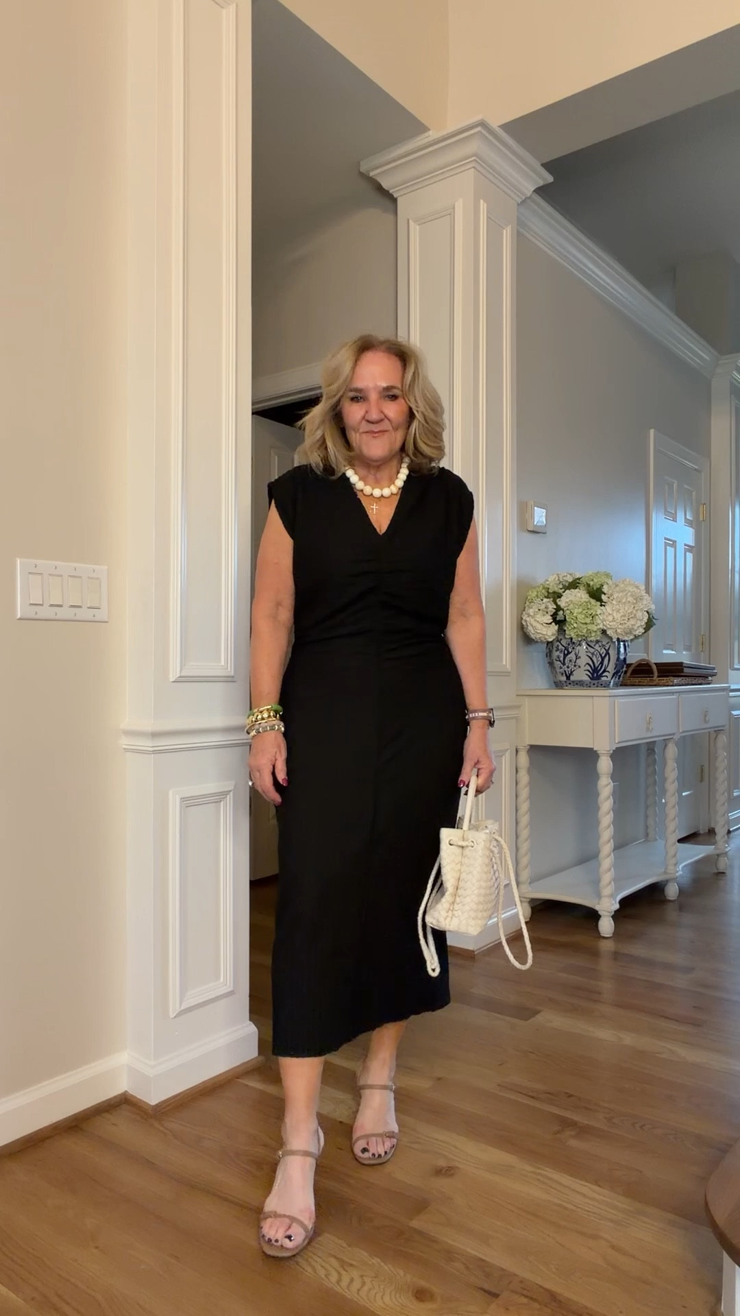 Lightweight knit dress can be worn dressed up or casual. Even as a coverup! 
I sized up to a large petite. Didn’t need to. Go regular size  
20% off my bracelet stack code NANETTE20

#LTKPetite #LTKWedding #LTKOver40
