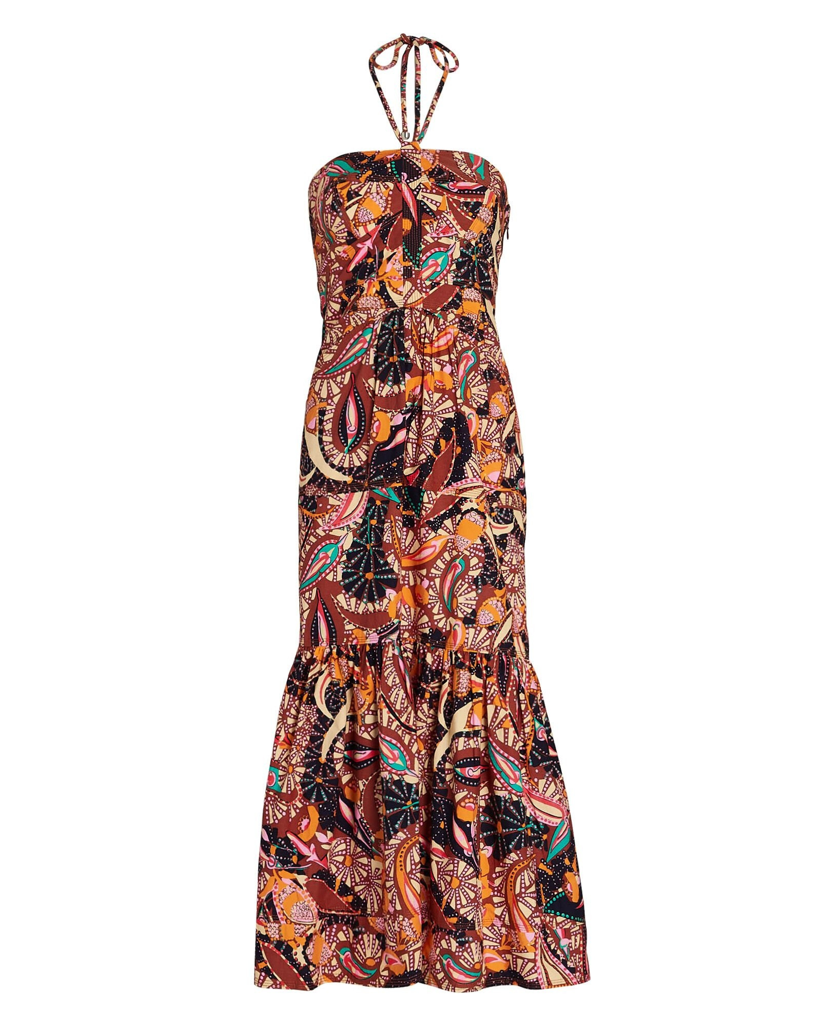 Adelle Printed Cotton Halter Dress | INTERMIX