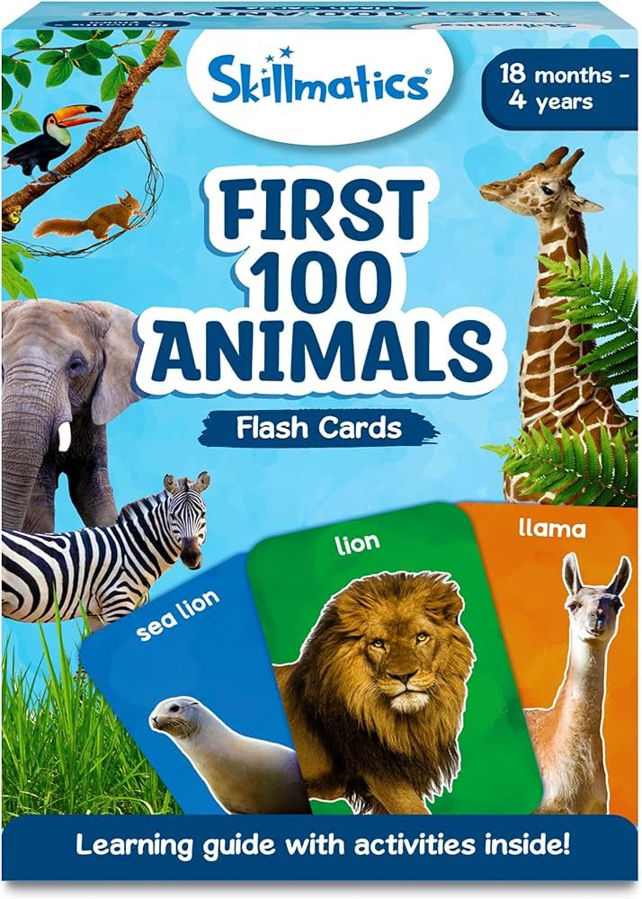 Skillmatics Thick Flash Cards for Toddlers - First 100 Animals, Montessori Toys & Educational Gam... | Amazon (US)