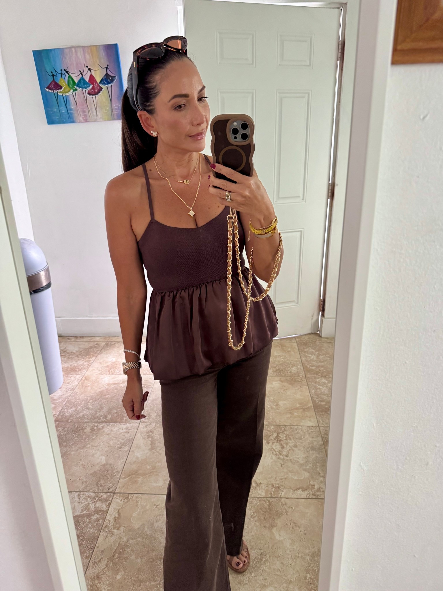 Monochromatic brown look 

#LTKOver40