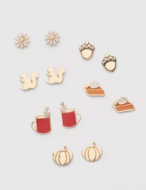 Fall Icon Earrings 6-Pack | Lane Bryant (US)