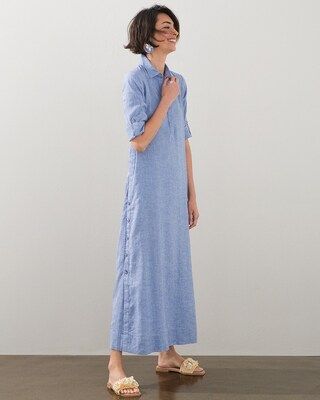 Linen-Blend Button Seam Maxi Dress | Chico's