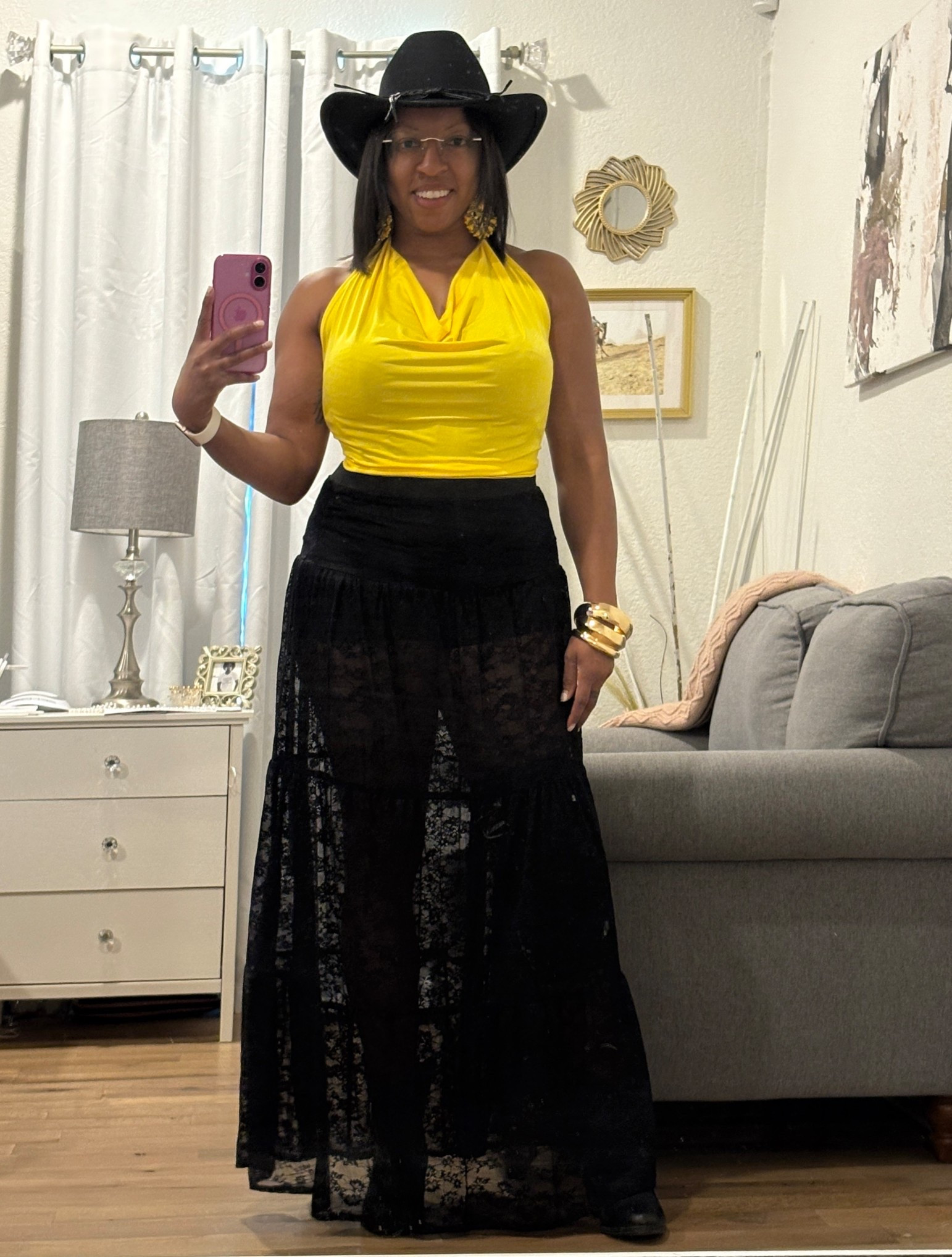 Western chic: Halter top and lace skirt with shorts


#LTKSeasonal #LTKParties #LTKStyleTip