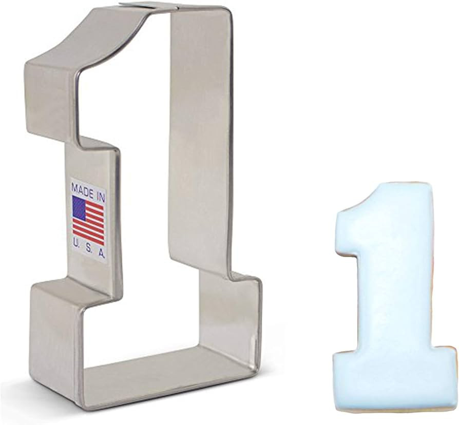Number One #1 Cookie Cutter, 3.25" Made in USA by Ann Clark | Amazon (US)