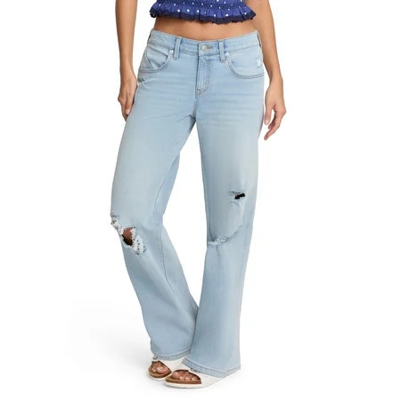 Mills by Millie Bobby Brown Women's Light Wash Boyfriend Jeans, Sizes 00-18 | Walmart (US)