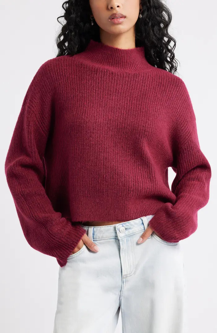 Oversize Cozy Mock Neck Sweater | Nordstrom