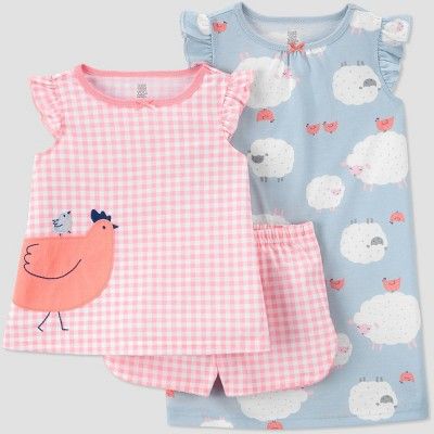 Toddler Girls' 3pc Gingham Pajama Set - Just One You® made by carter's | Target