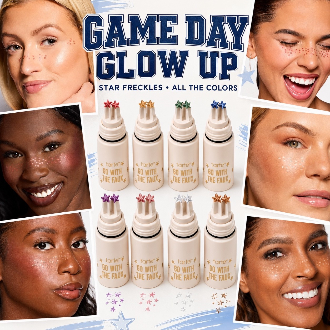 Best spirit wear I've seen all year!!! This is Tarte's new game day STARTSTRUCK freckle stamp! Perfect for all ages and schools!!!  So many color options!  

@Tarte #tartepartner #ad