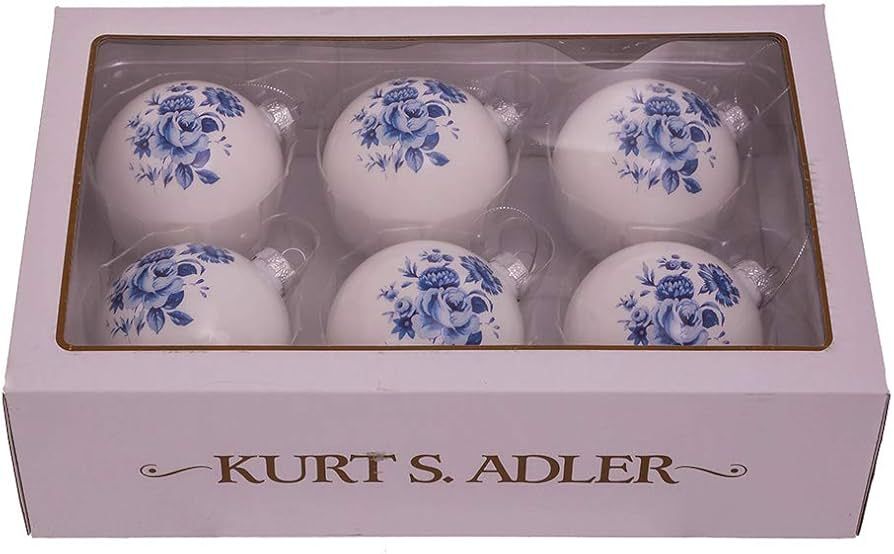 Kurt S. Adler GG0966 Ornament Set, Blue, White | Amazon (US)