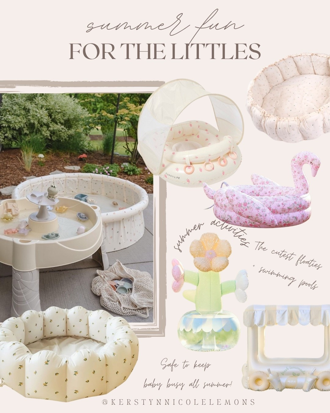 Summer fun for the kiddos - splash pads, blow up pools, and activities that will keep your kids / little ones busy all summer long! Linking some floaties for pools too! 

#LTKmomlife #LTKKids #LTKSwim