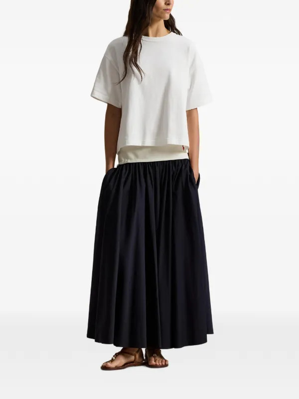 Polo Ralph Laurencontrast-waistband maxi skirt | Farfetch Global