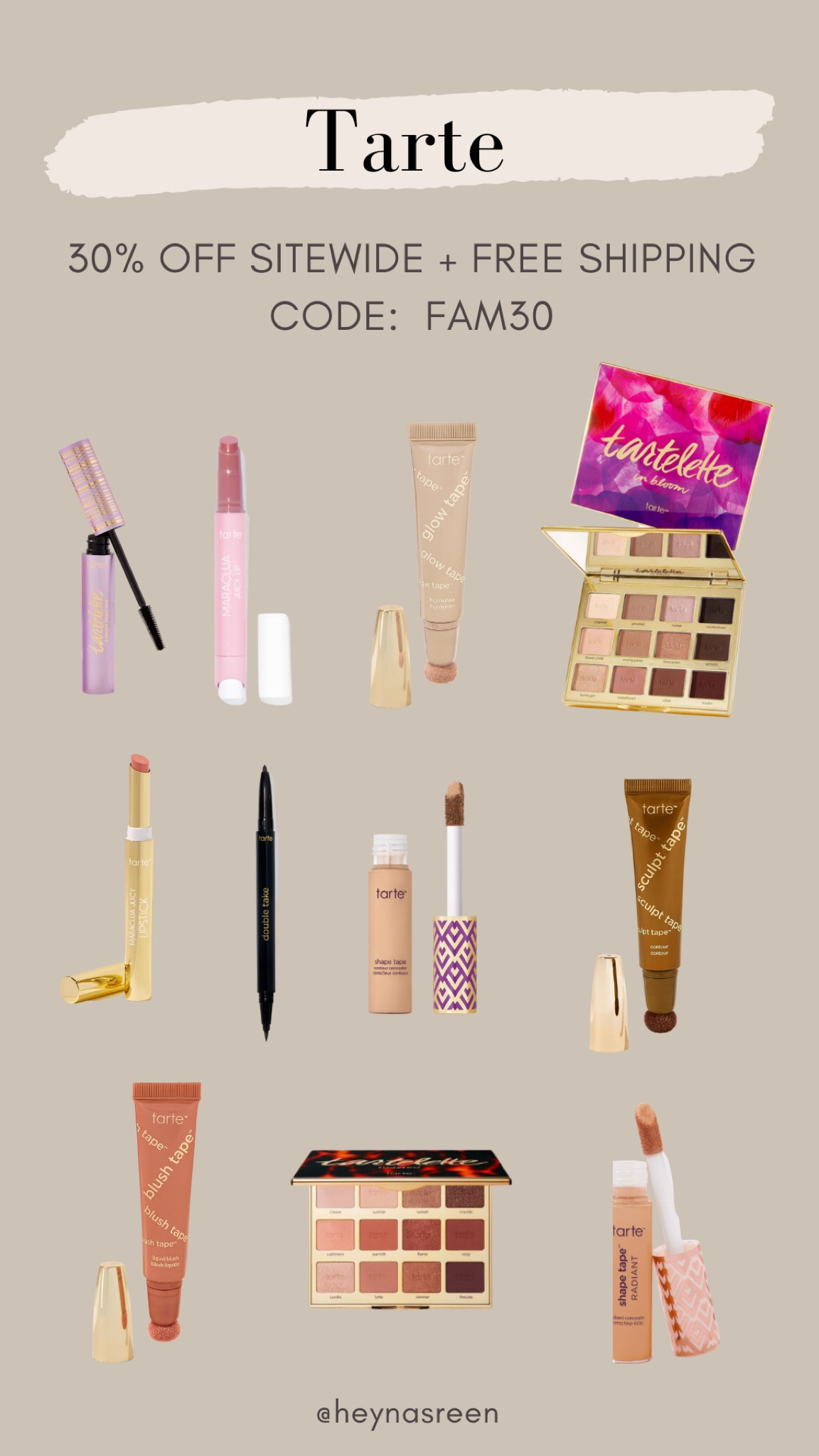 30% off all my fav Tarte products! Shades: shape tape concealer (medium), blush tape (peach), glow tape (pearl glow), sculpt tape (warm bronze)

#LTKSaleAlert #LTKBeauty