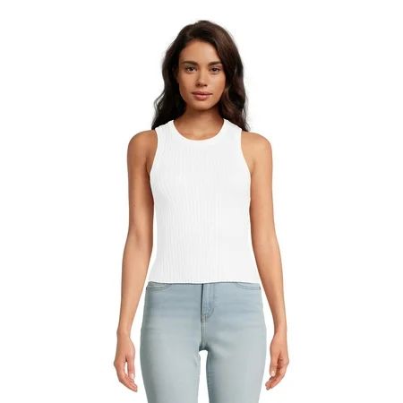 No Boundaries Juniors Ribbed Sweater Tank | Walmart (US)