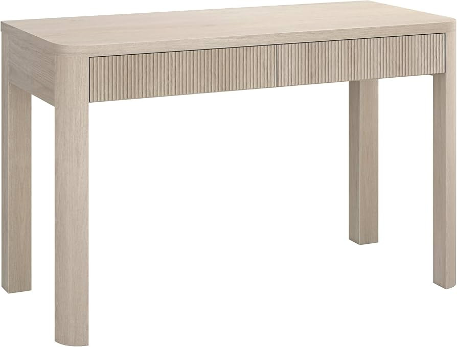 Henn&Hart 48" Fluted Modern Rectangular Wooden Home Office Desk Computer Desk Writing Table with ... | Amazon (US)