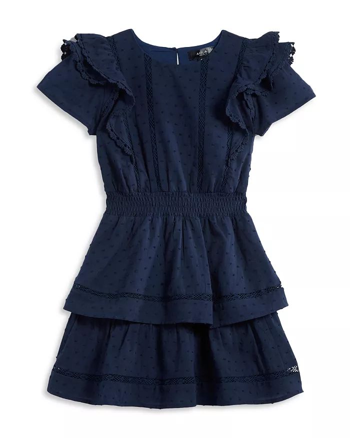 AQUA Girls' Tiered Swiss Dot Cotton Dress, Little Kid, Big Kid - 100% Exclusive Back to results -... | Bloomingdale's (US)