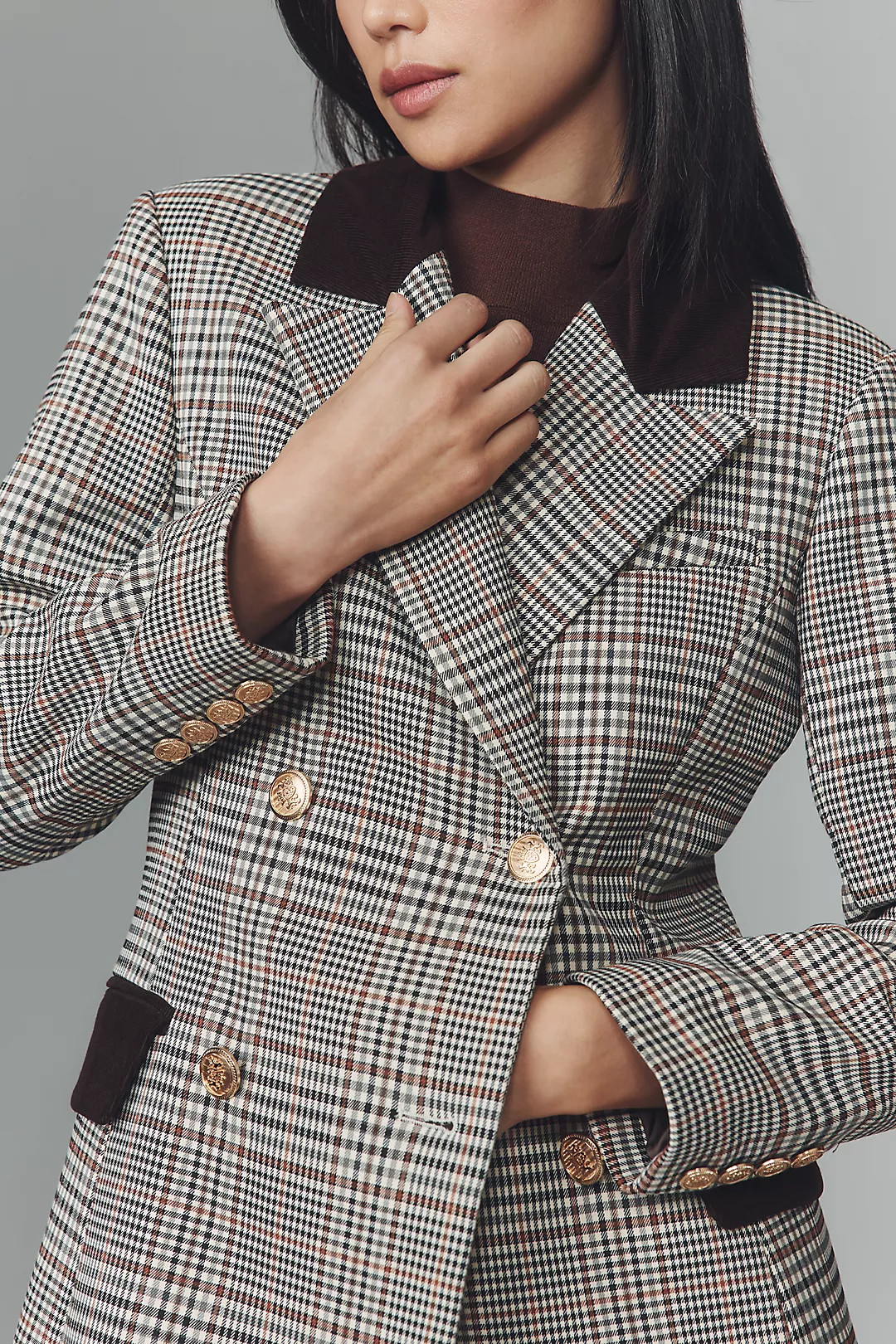 Avec Les Filles Double-Breasted Plaid Tailored Coat | Anthropologie (US)