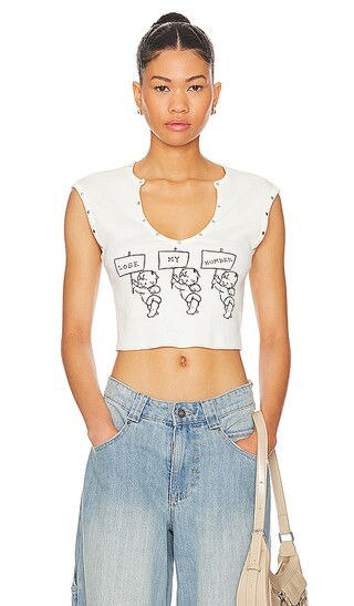 Read The Signs Rebel Tank in White | Revolve Clothing (Global)