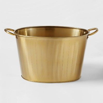 3.7gal Stainless Steel Oval Beverage Tub Gold Finish - Project 62&#8482; | Target